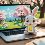 Osterkarte 2026 Manga Stil Illustration