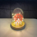 Einhorn Nachttischlampe fertig aufgebaut