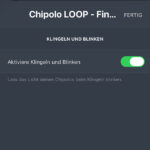 Chipolo App: Blinklicht aktivieren (Screenshot)