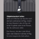 "Wo ist?"-Netzwerk: Tracker Standort temporär teilen (Screenshot).