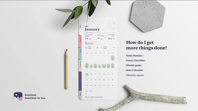 NoteCircle To‑do‑App (Screenshot)