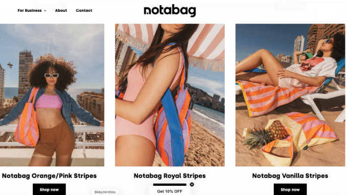 Badetasche Notabag Original (Screenshot)