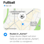 Screenshot Ugreen Fußball Smart tag in Apple Wo ist-App