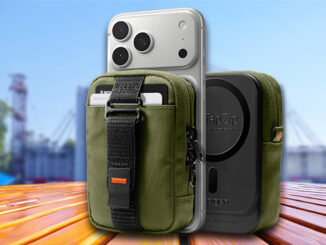 Du willst auf Festivals oder Reisen auf die Geldbörse verzichten? Der iPhone-Kartenhalter Spigen TinTap Zip MagFit bietet Platz für Karten, AirPods und RFID-Schutz.
