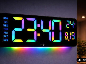 Digitale Wanduhr von Lunartec (KI-Visual)