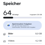 Moto G87 Speicher (Screenshot)