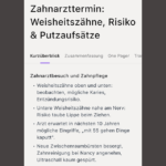 Memoket Gem Transkription Zahnarzt (Screenshot)