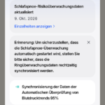 RingCon Gen 3 Smart Ring App: Schlafapnoe und Blutdruck überwachen (Screenshot)