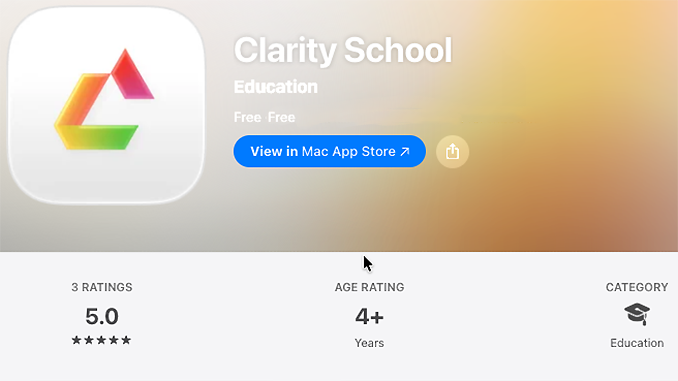 Clarity School App (Screenshot)
